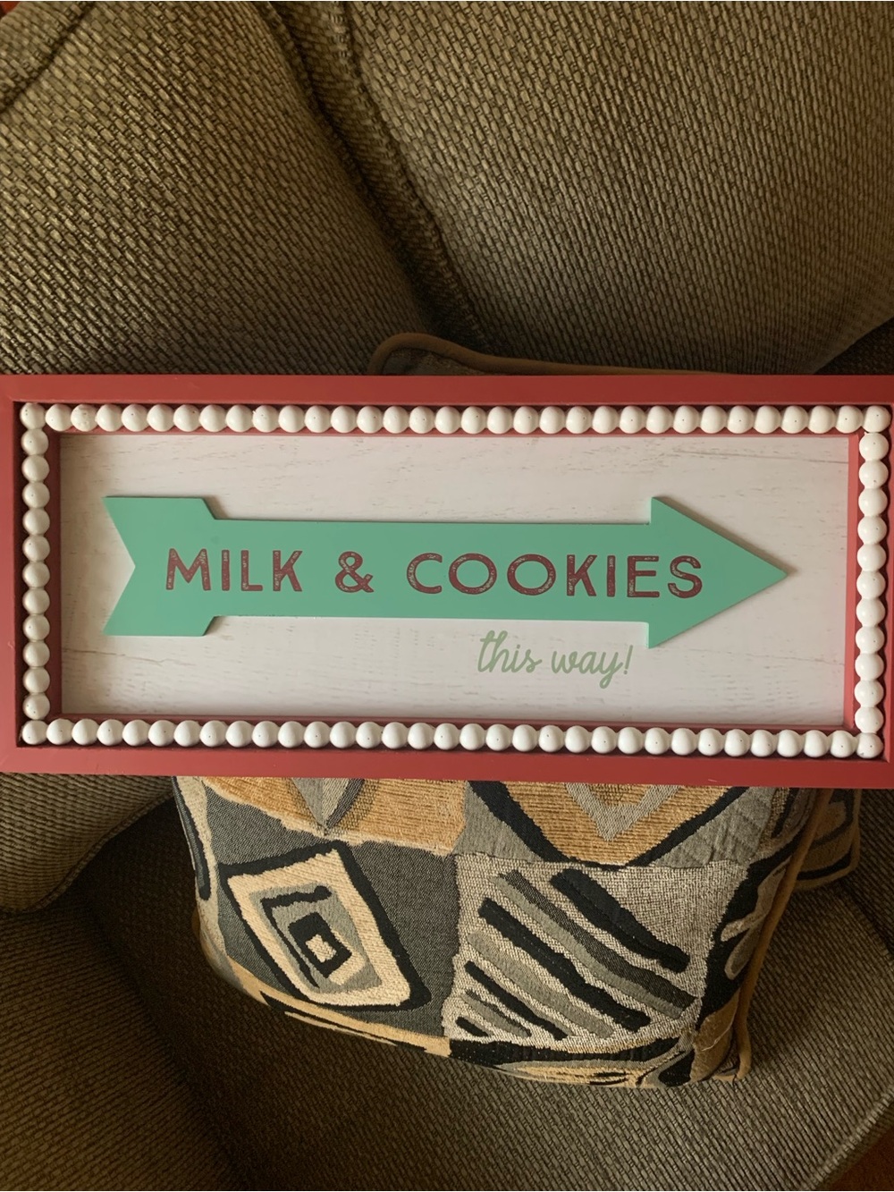 Mel rose Milk & Cookies Holiday Decor Wall Sign -